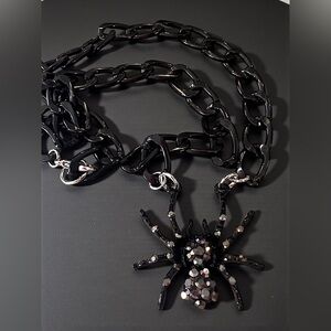 Black Spider Pendant Choker/Necklace
